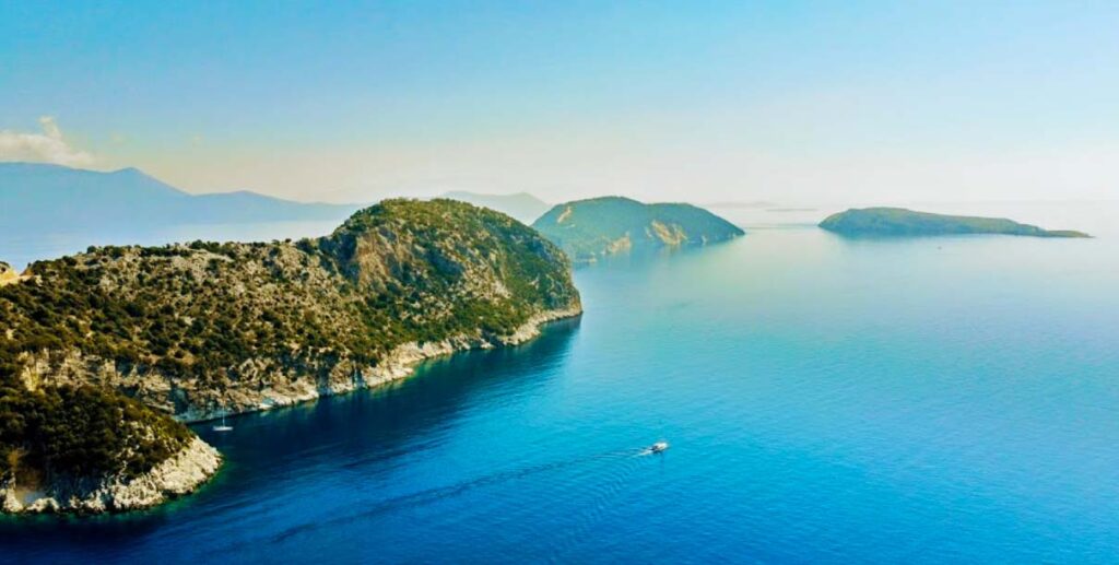 Ionian Islands aerial Isole ioniche aerea